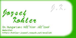 jozsef kohler business card